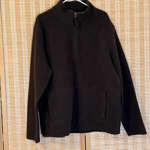 Free Fly Mens 2X Fleece Pullover 1/4 Zip Pockets Charcoal Gray Streetwear Active